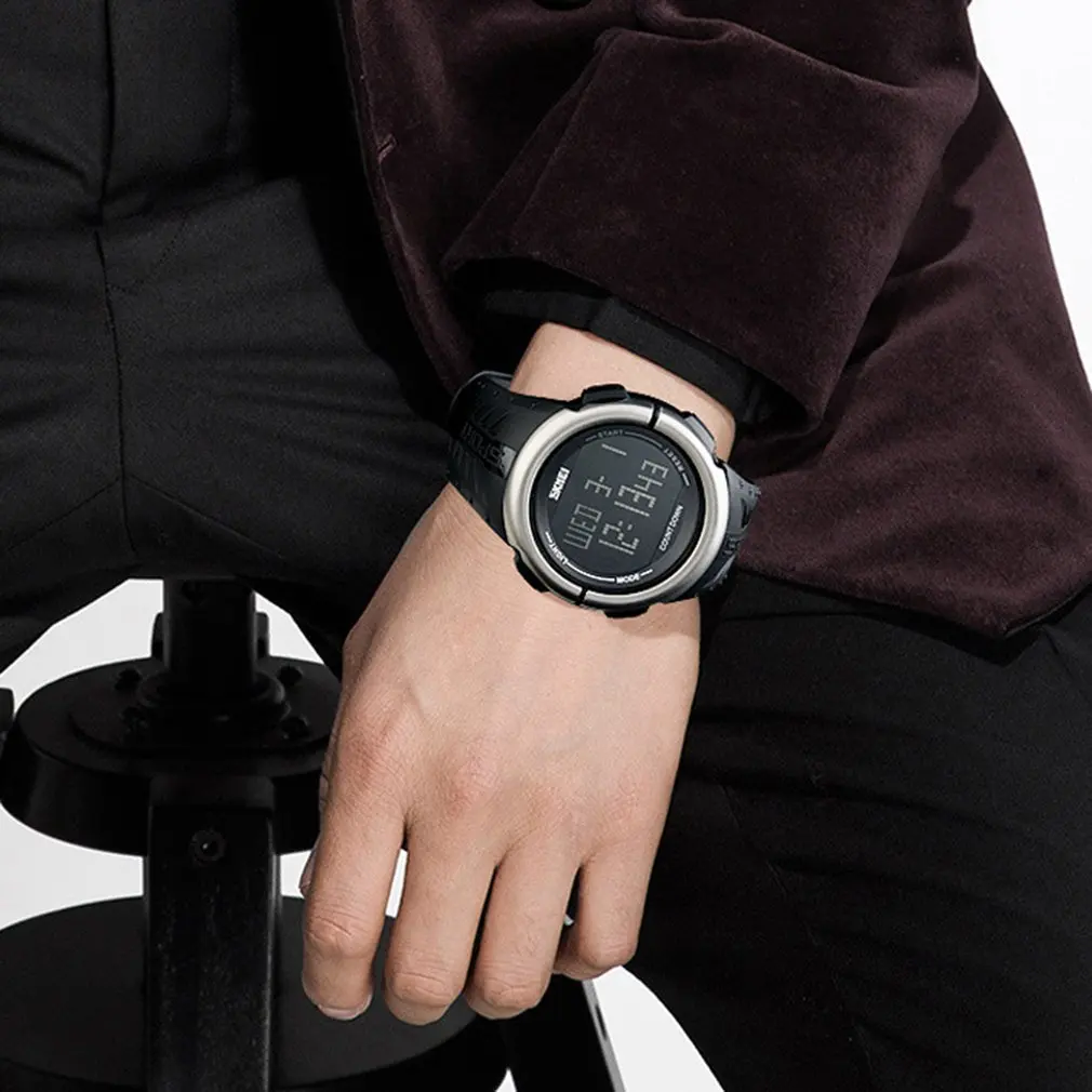 SKMEI Watch Men Outdoor Fashion Multi-function Electronic Watch Outdoor Luminous Waterproof Men's Led Watches Relogio