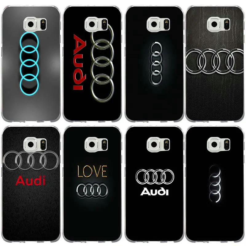 

Soft TPU Cases for Samsung Galaxy S2 S3 S4 S5 Mini S6 S7 S8 S9 S10 Edge Plus Lite Note 8 9 Coque Shell Hot Black Audi Logo