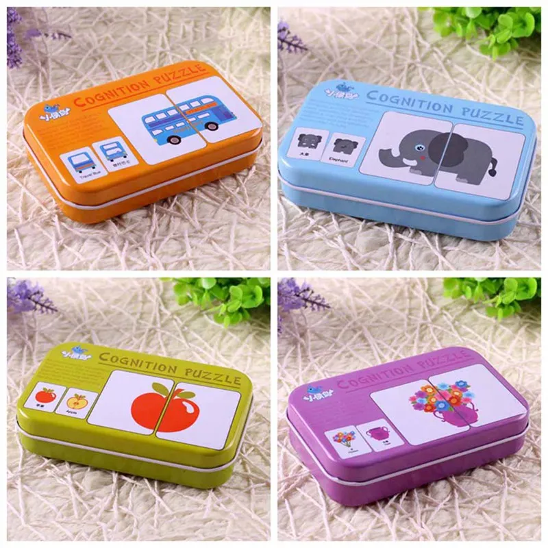 Los niños Montessori Educativos divertido inglés palabra bolsillo tarjeta Flash bebé educativo de aprendizaje de inglés de rompecabezas juego de juguetes de los niños Los niños Montessori Educativos divertido inglés palabra bolsillo tarjeta Flash bebé educativo de aprendizaje de inglés de rompecabezas juego de juguetes de los niños