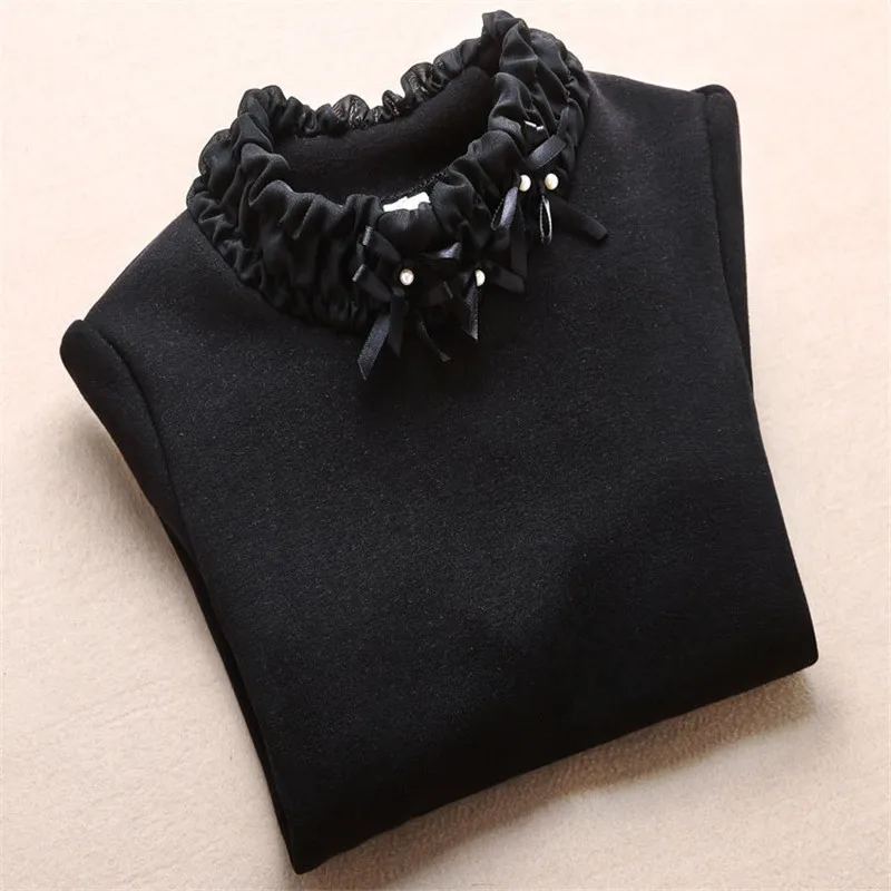 Одежда для девочек детская одежда осень-зима толстая вельветовая блузка для девочек блузки детская одежда 5 цветов для детей 3 до 14 лет AA2028 - Цвет: Черный