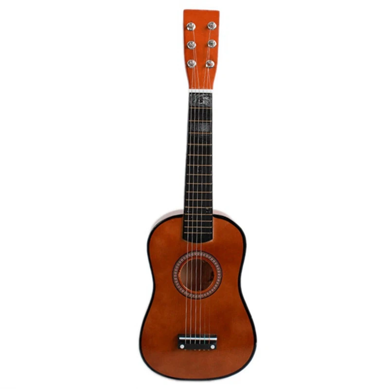 23 дюймов гитара Мини гитара липа детская музыкальная игрушка акустический струнный инструмент с Plectrum 1-я струна кофе