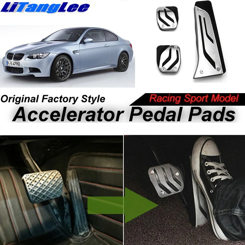 LitangLee Car Accelerator Pedal Pad Cover Sport Racing For BMW 3 Series