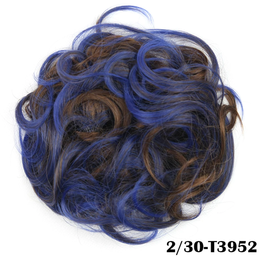 Soowee, 30 цветов, синтетические аксессуары для волос для женщин, головной убор для волос, шиньон для волос, роликовая лента для волос, резинка для волос - Цвет: 230-T3952