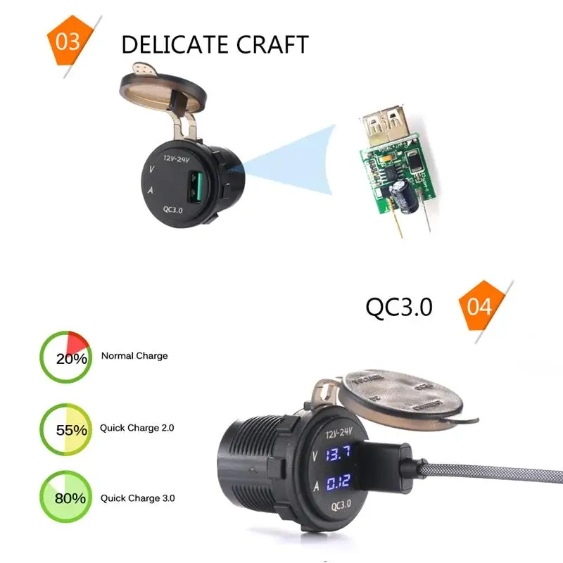 Зарядное устройство Onever с USB разъемом 5 В 3 А|waterproof outlet|power outlet adaptersvoltmeter socket |