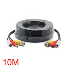 10 м/32ft BNC RCA DC разъем аудио-видео Мощность Провода кабель для видеонаблюдения Камера