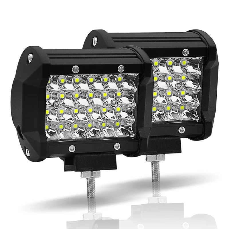 

JSLMin Led Bar 4 inch LED Work Light Bar 72W Spot Beam 12V 24V Off Road ATV UTV UAZ UTE Motorbike Boat Worklight Driving Lights