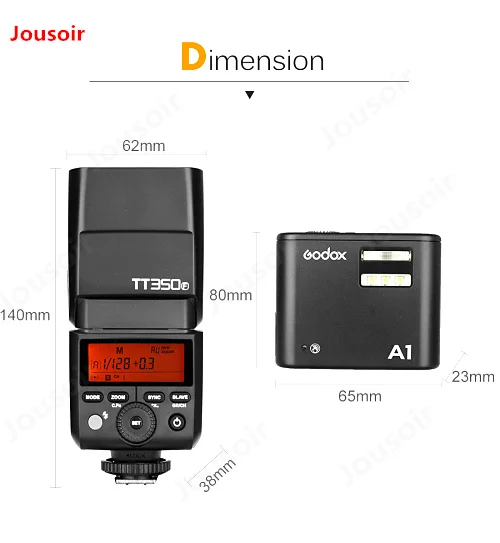 Godox A1 система вспышки для телефона Speedlite X1 с TT350F GN36 HSS TTL 1/8000s Fuji iPhone 6 6s 7s 8