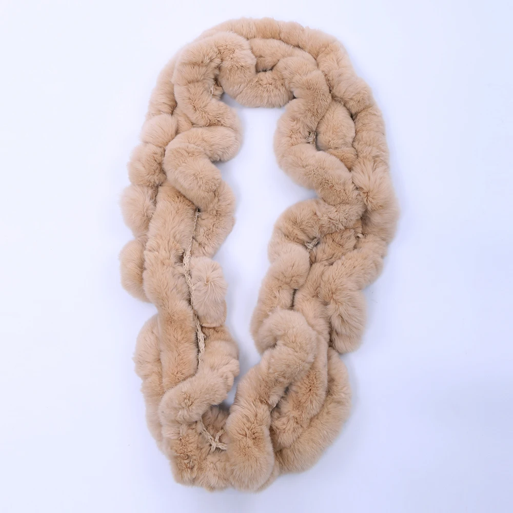 Женский шарф хомут зимний из натурального меха кролика хомут|scarf wrap|infinity scarfring scarf