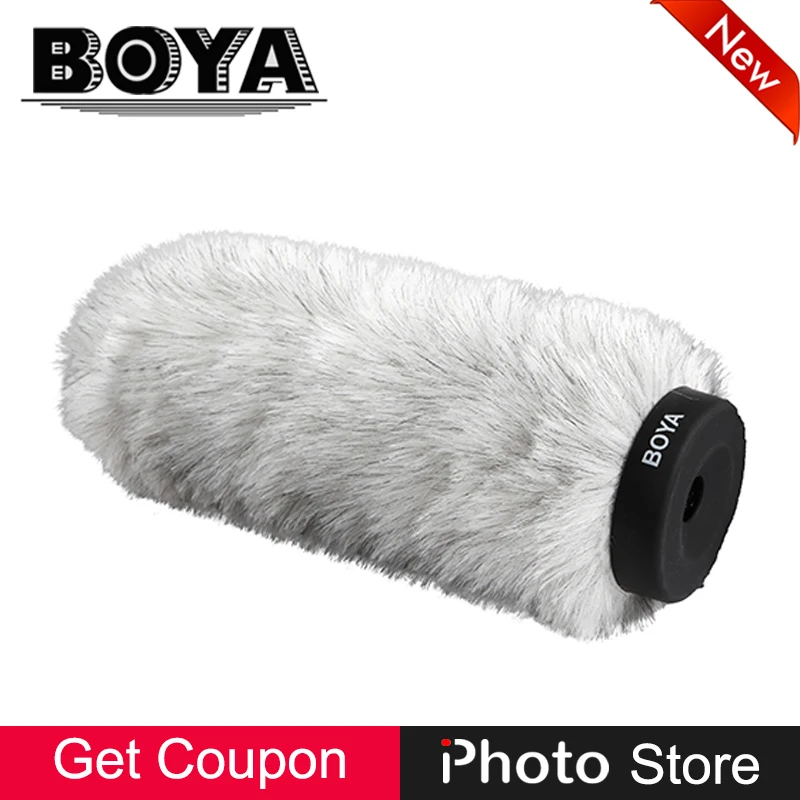 

BOYA BY-P220 Microphone Fur Windscreen Furry Windshield Muff for Shotgun Capacitor Microphone Wind Shield Protection Mic Foam