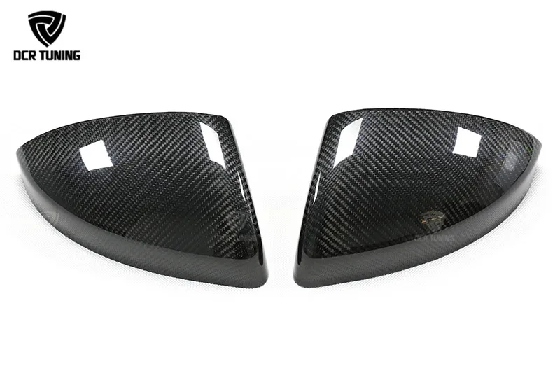 Carbon Fiber Rear View Mirror Cover For Audi R8 2015 2016 - UP carbon caps car styling with lane assit & without lane assit (5)