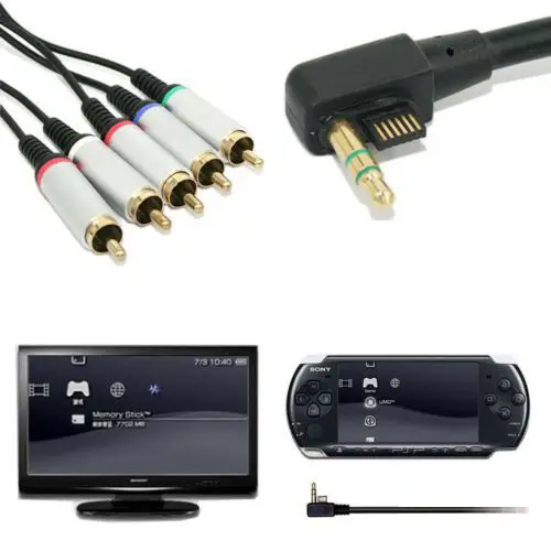 

Component AV Audio Video TV Lead Cord Cable for PSP Slim 2000 3000 to HDTV