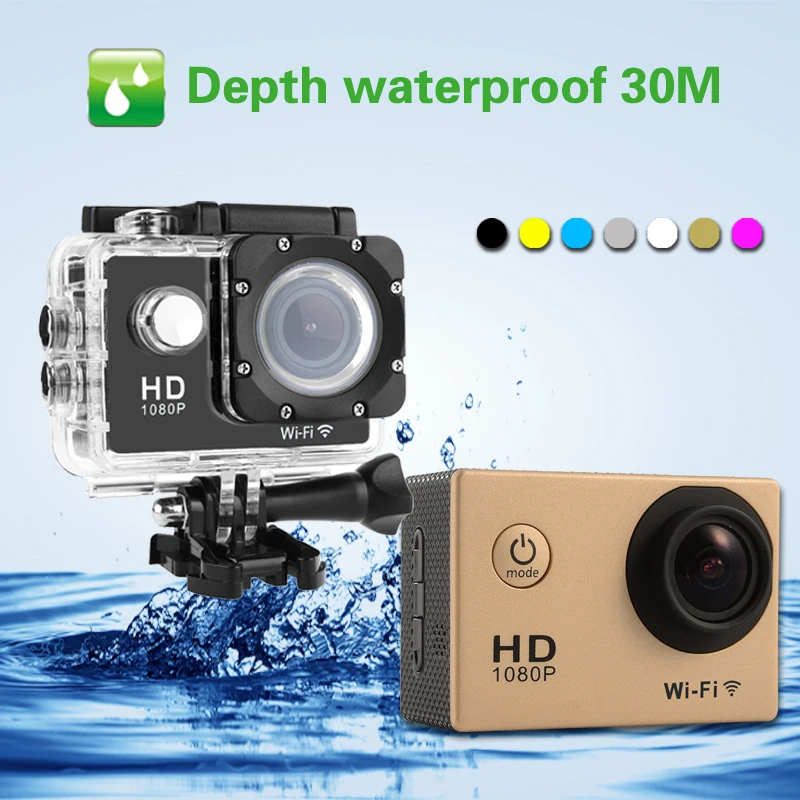 

GOLDFOX New 1080P Wifi Action Camera HD 12MP Video Camcorder 30M Go Waterproof Pro Bike Helmet Car Camera Sport DV action cam
