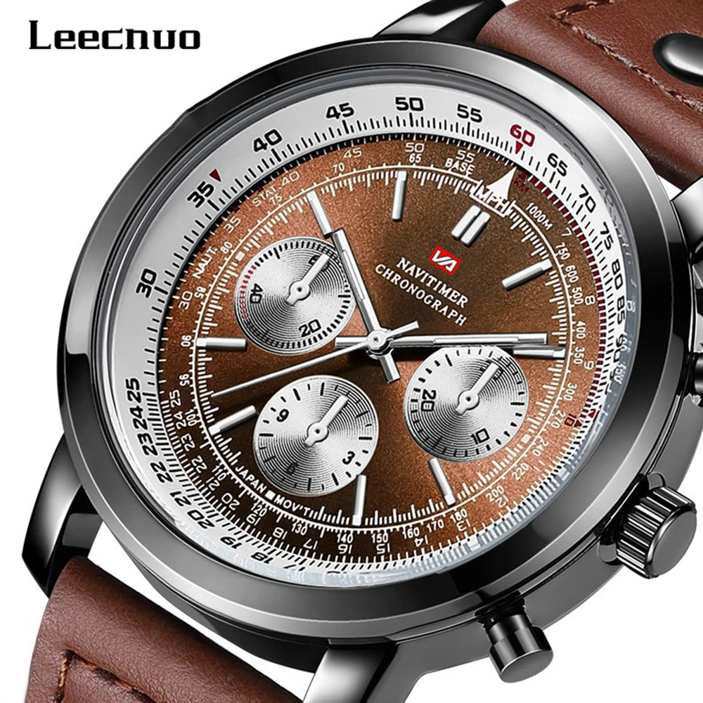

Leecnuo Men's Sports Watch Luxury Military Watch Pilot Waterproof Watches Special Design Wristwatch for Male Represents