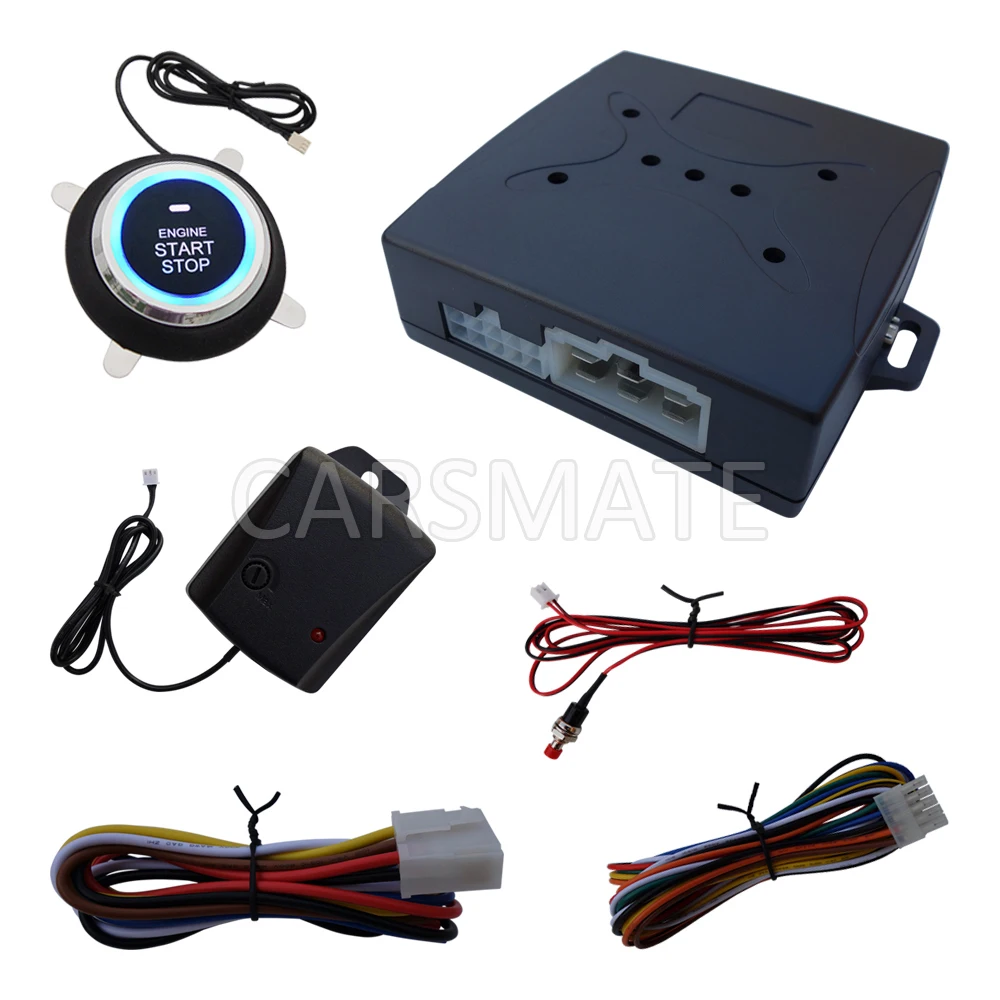 

New Upgrade One Way Car Security Alarm System Engine Start Stop With Shock Sensor & Emergency Release Switch