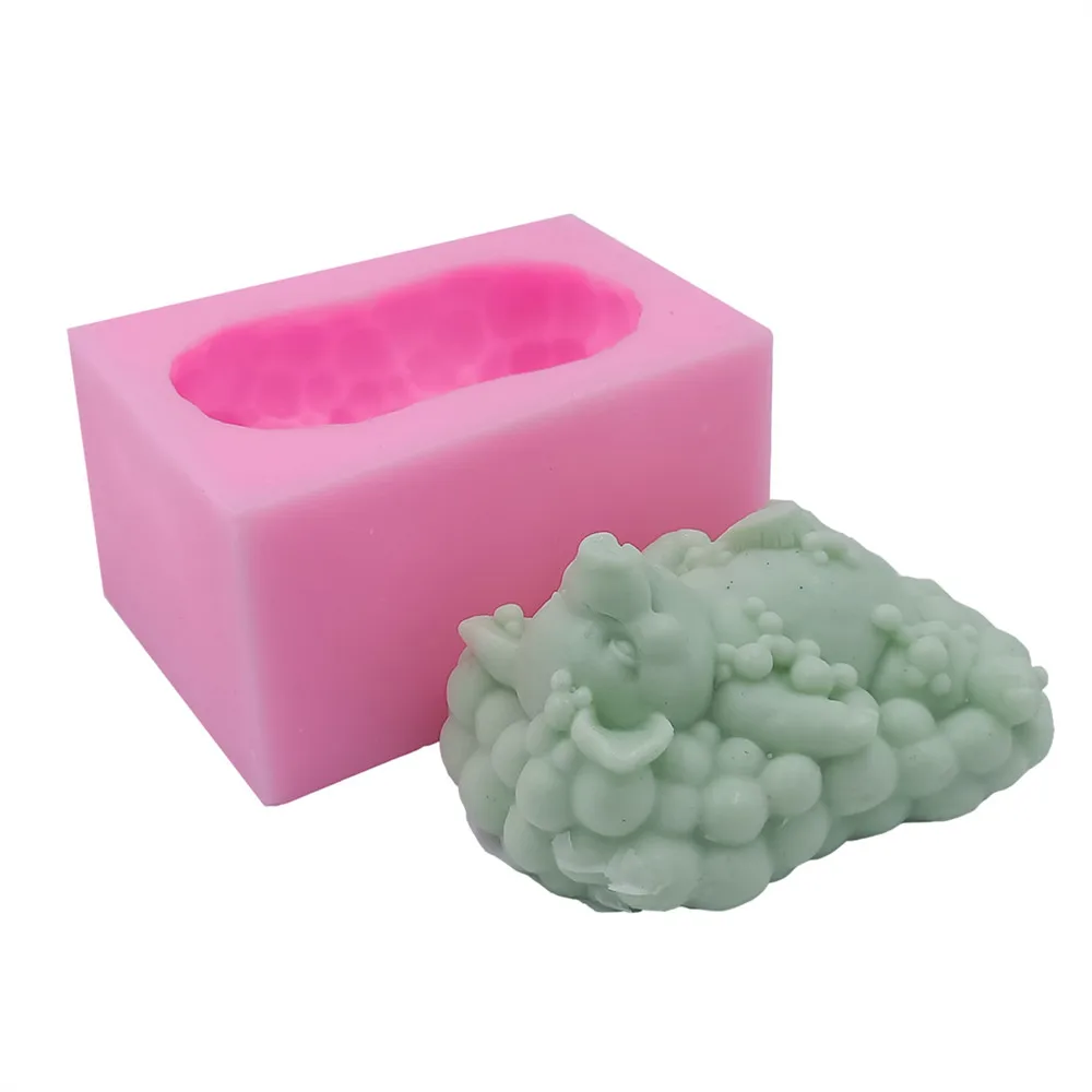 Ленивая свинья DIY мыло прессформа свечи 3D силиконовая форма для изготовления