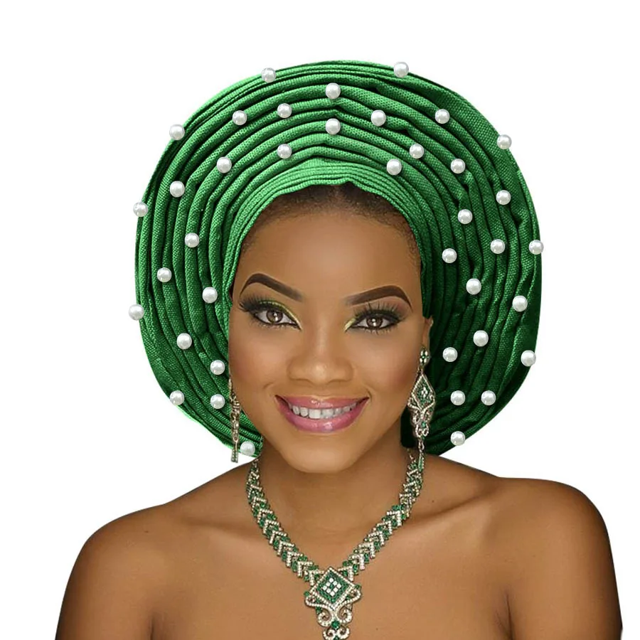 Великолепный Африканский головной убор aso oke gele тюрбан в африканском стиле Модный