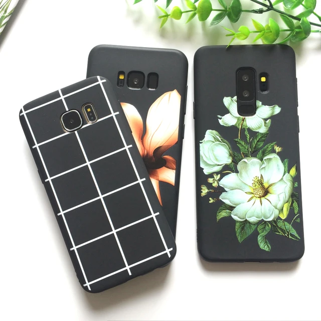 Special Price Soft TPU For Samsung Galaxy S9 Case Cover Silicone Phone For Samsung S8 Plus Case Galaxy S7edge Capa Geometric Lines Floral