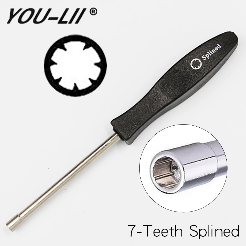 YOULII OEM New Design Spline Shaped Carburetor Adjustment Tool 7 Teeth Screwdriver For 2 cycle POULAN -Y121 Best Quality bicycle spokes tension meter steel wire wheel set adjustment tension meter mountain bike bicycle rims repair calibration tool