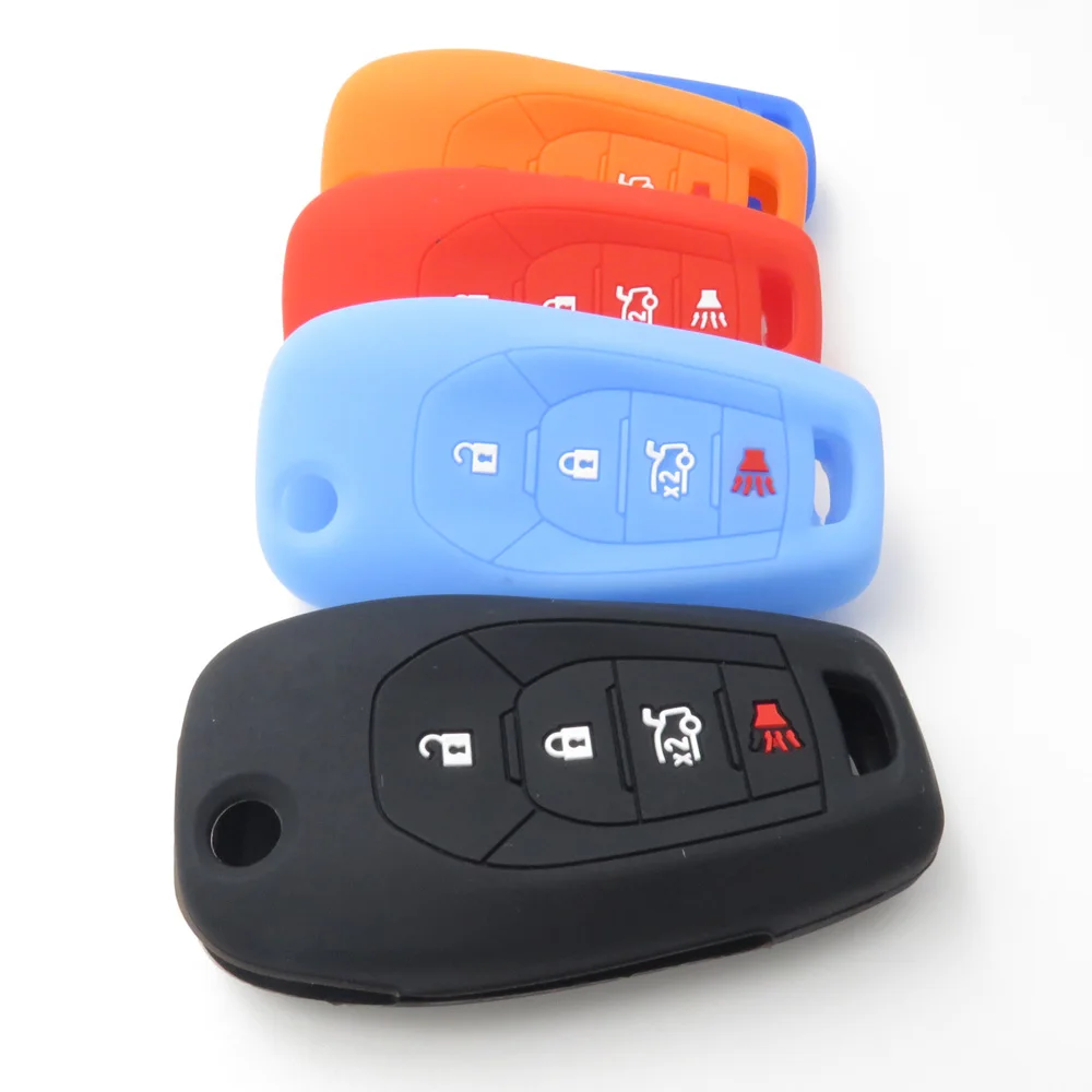 chevrolet 4buttons silicone key cover case 4