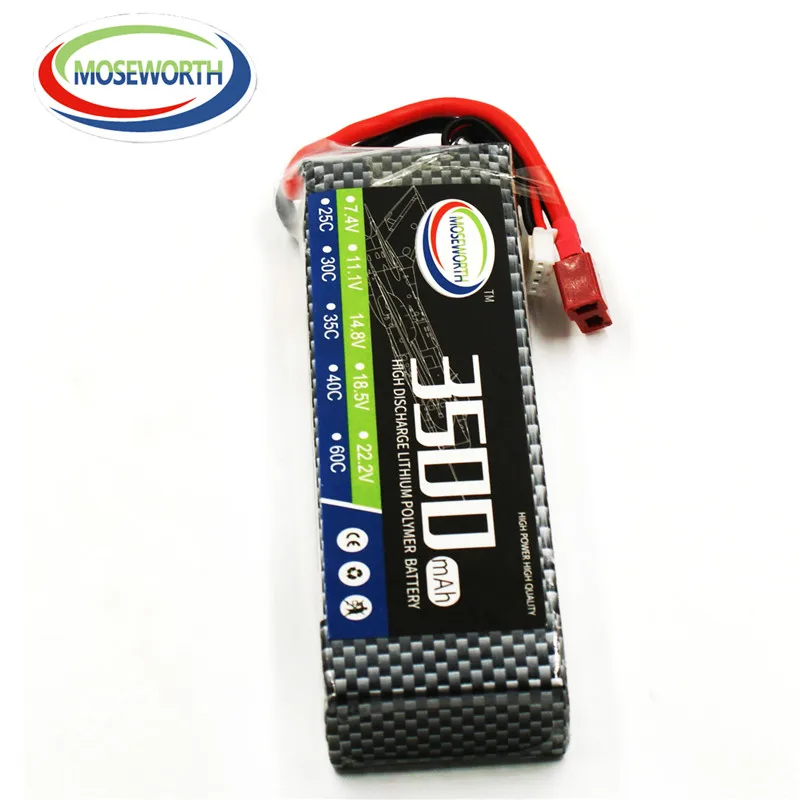 MOSEWORTH RC lipo font b battery b font 2S 7 4v 3500mAh 30C 60C For RC