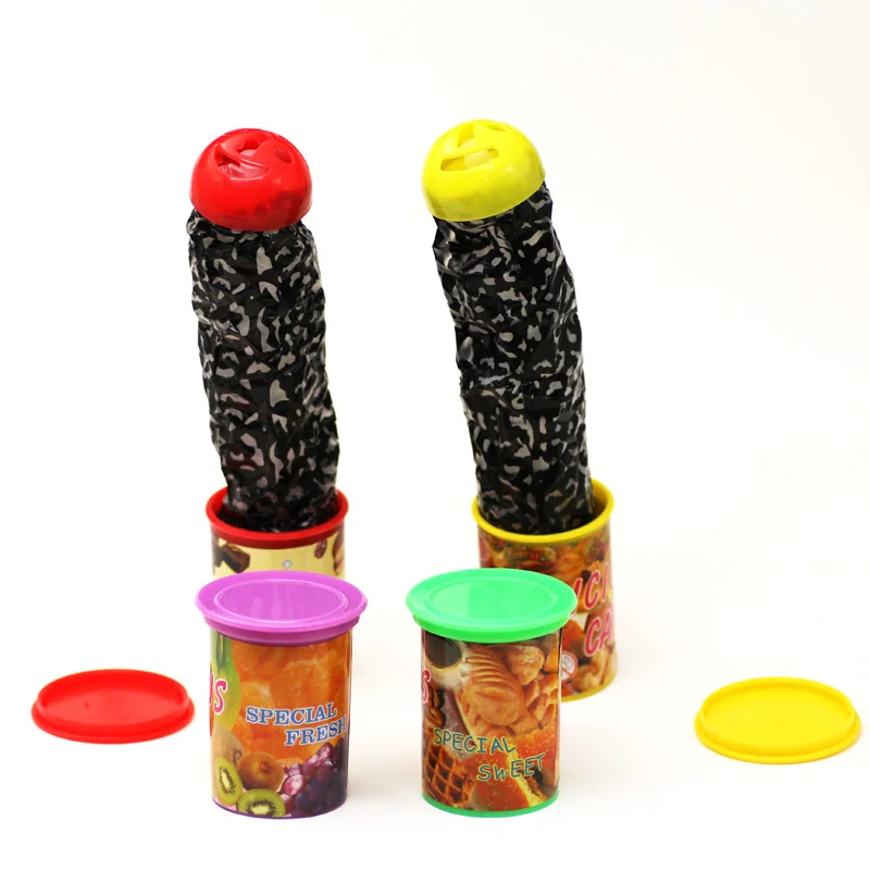 Funny Trick Frighten For Magic Candy Jar Jump Out Toys With Voice