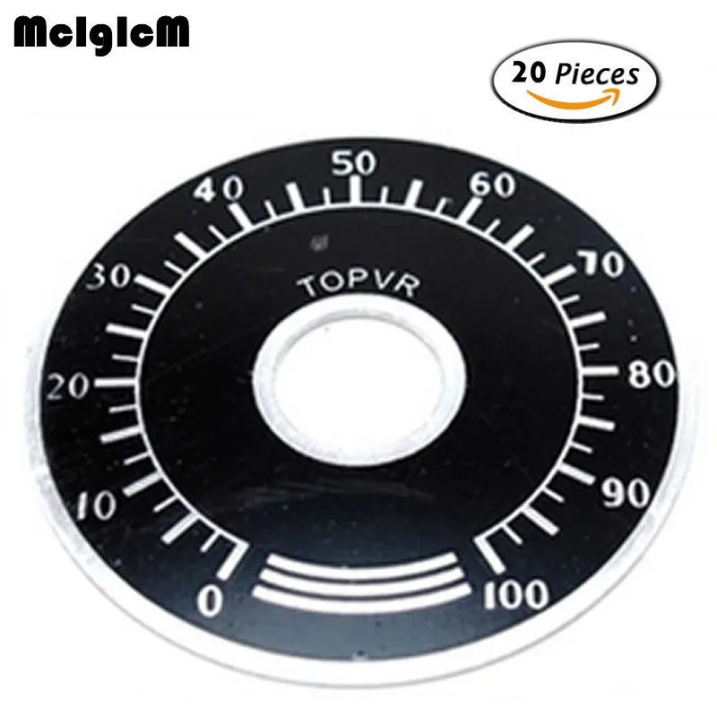 

20pcs 0-100 WTH118 potentiometer knob scale digital scale can be equipped with WX112 TOPVR