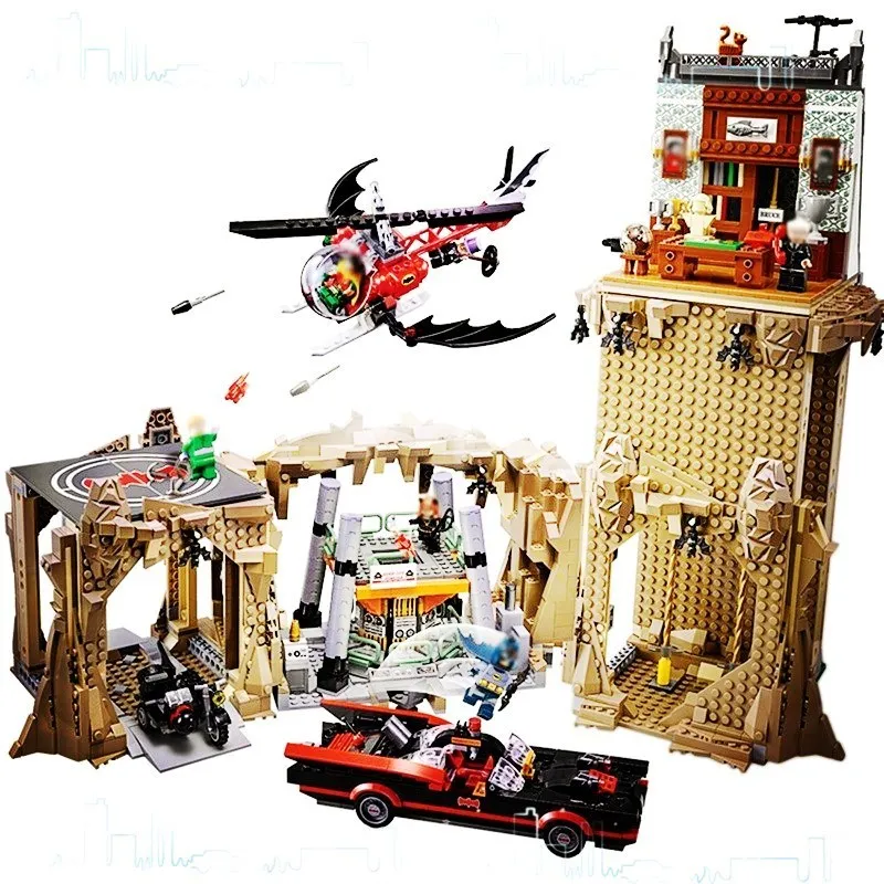 

Mailackers 07053 Legoing Batman 76052 Legoing Toys For Children The Batcave 2566Pcs Bricks Super Heroes Joker Building Blocks
