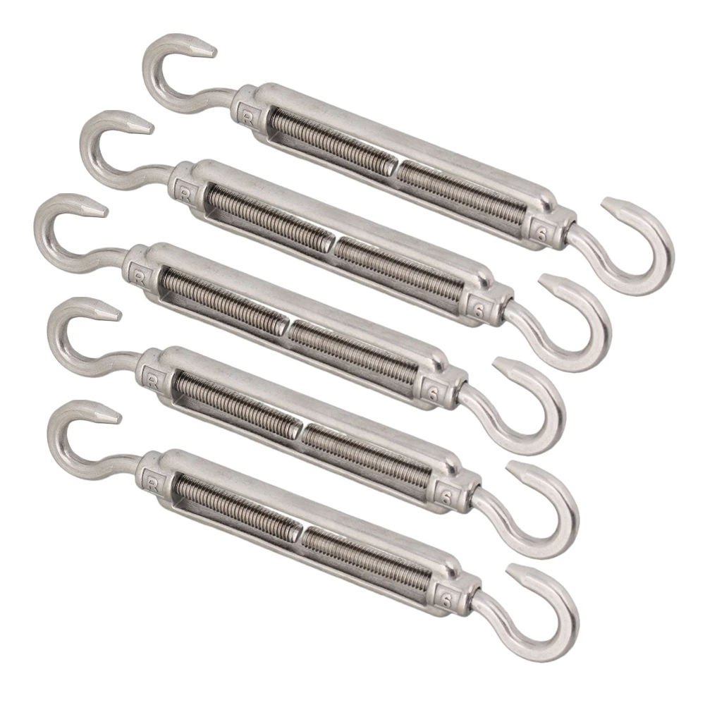 M6 European Style 316 Stainless Steel Open Garland Rigging Hook Rope Connector Prevents Corrosion M6 European Style 316 Stainless Steel Open Garland Rigging Hook Rope Connector Prevents Corrosion