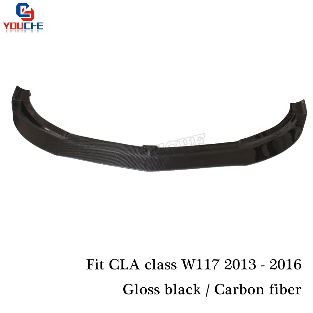 Mercedes W117 передний бампер для губ из углеродного волокна спойлер Benz CLA Class 2013 2016 CLA180
