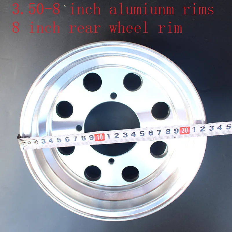 Size 3.50-8'' rear rims Monkey Bike Small Motorcycle Wheel Modified 8 Inch Electroplated hub Adaptable 130/50-8 tire tyre
