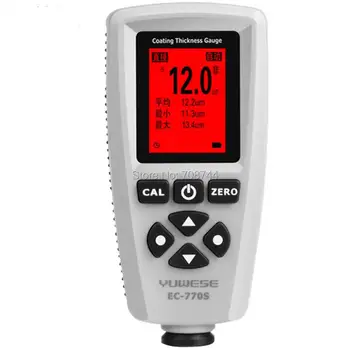 

EC-770S Digital Coating Thickness Gauge 0-2000um/1um Paint Thickness Tester Film Thickness Meter FE/NFE Probe Tester EC770S
