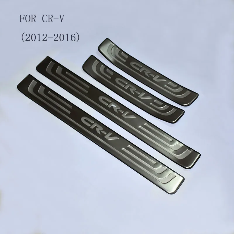 

Fit For Honda CRV 2012 2013 2014 2015 2016 car styling Car Accessories 4PCS Stainless Steel Door Sill Plate Welcome Pedal