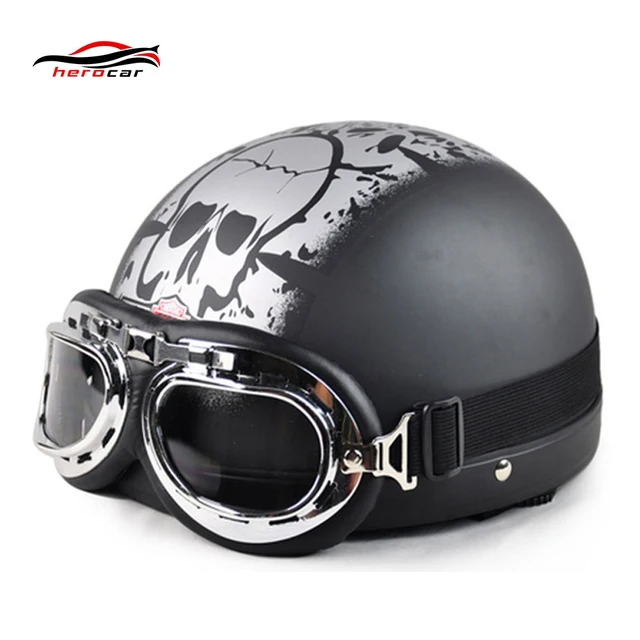 Half Motorcycle Helmets Casque Outdoor Sport Man And Woman Black