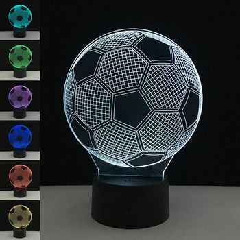 

Colorful 3D Football Light Christmas Wedding Decoration Soccer Sport Fan Gifts Table Desk Bar Bedside Office Decorative