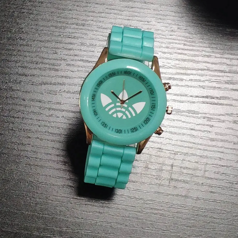 Новые модные спортивные Брендовые женские наручные часы кварцевые часы мужские ad повседневные женские часы на силиконовом ремешке Relogio Feminino часы - Цвет: Mint Green