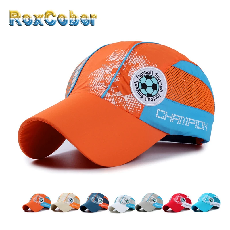 RoxCober Новая летняя детская быстросохнущая Кепка для мальчиков и девочек сетчатая