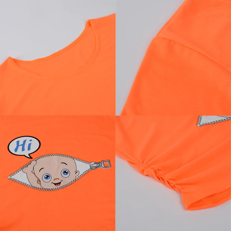 Loozykit/Летняя Футболка для беременных; женская футболка с рисунком; детская футболка с принтом; Одежда для беременных; забавная футболка размера плюс S-2XL