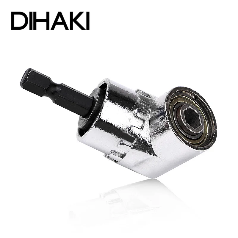 

105 Degree Angle Drill Adapter 1/4 Hex Shank Stainless Steel Right Angle Driver Power Screwdriver Angle Extension Tool