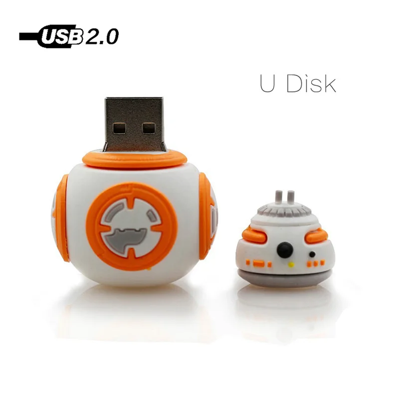 BB8 мультфильм U Flash Usb флэш-накопитель Роберт Форма 128 MB 4 GB/8 GB/16 GB/32 GB/64 GB 128 ГБ флэш-накопитель u-диск флеш-накопитель Usb 2,0