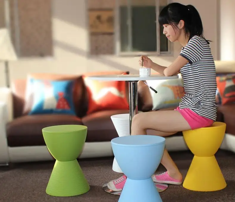 

coffee stool children game yellow red green white stool