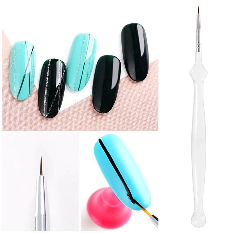 Желе для рук 3D Типсы Liner Живопись Ручка DIY Nail Art акриловые кисти УФ-геля рисунок
