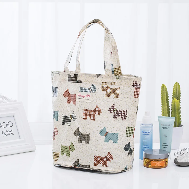 

2019 shopping bag Girl Shopping Tote Dog Pattern Eco Bag Cotton Grocery Pouch Handbags Little Horse Stuff Organizer Big Space
