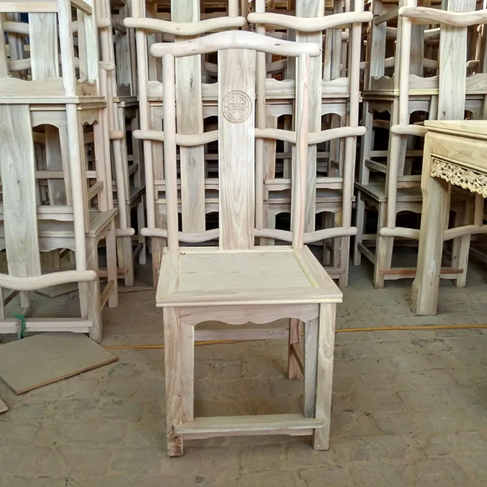 Ming and Qing classical solid wood dining chair Chinese chair elm wood chair hotel dining room furniture Minimum order 4 chairs