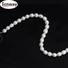 Натуральный мелкий пресноводный жемчуг 12*16 мм 15 дюймов DIY ожерелье браслет серьги