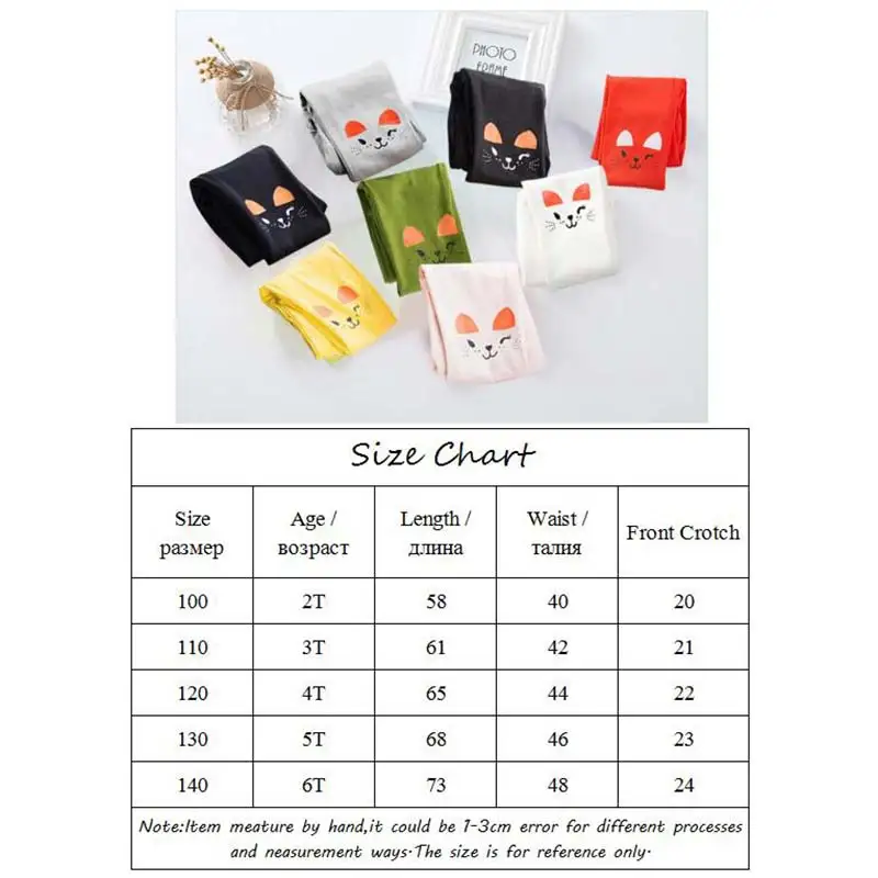 Kids Girls Leggings New Cotton Cartoon Pants For 2-6Y Girl Baby Girl Skinny Pencil Pants Children Elastic Waist Trousers Clothes (2)