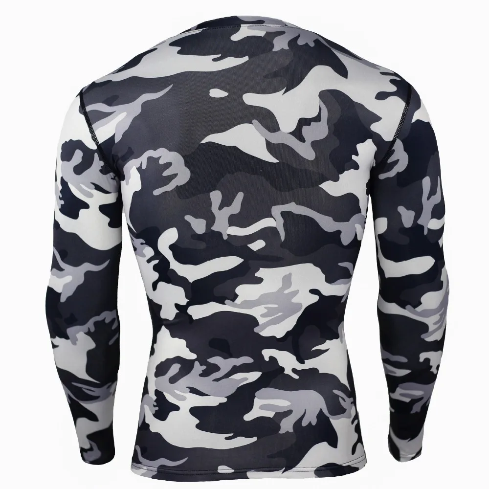 Black Gray  Men's Tights Running T shirts Long Sleeves(1)