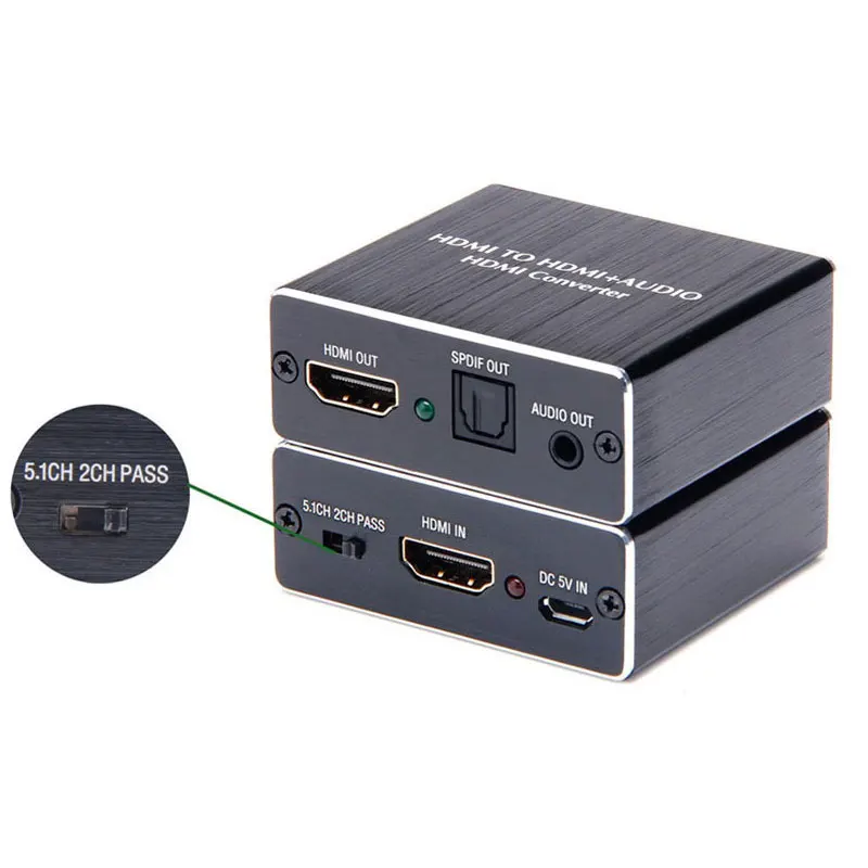 4K x 2K 3D HDMI аудио экстрактор конвертер HDMI в оптический TOSLINK SPDIF+ HDMI с 3,5 мм стерео аудио сплиттер адаптер