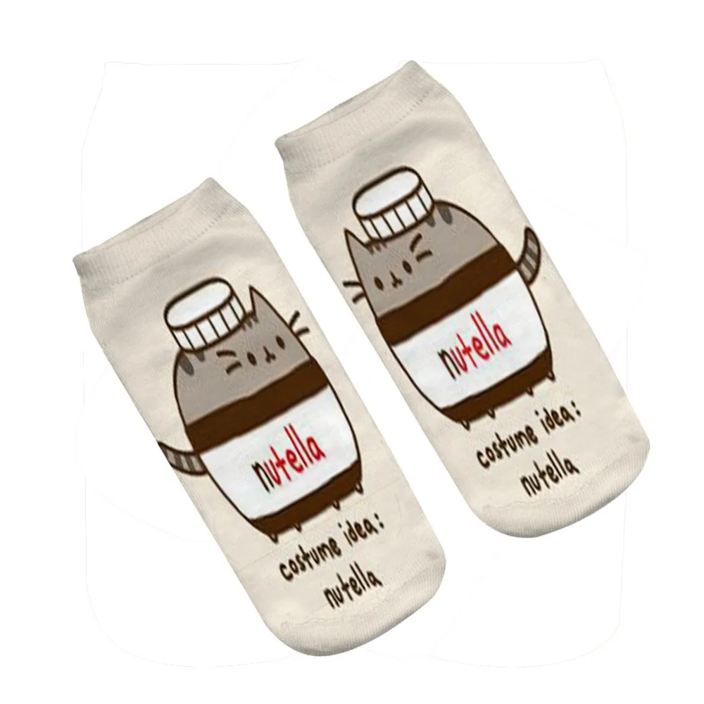 Костюм идея Nutella Тип печати 3D носки для мужчин и женщин носки женские короткие носки