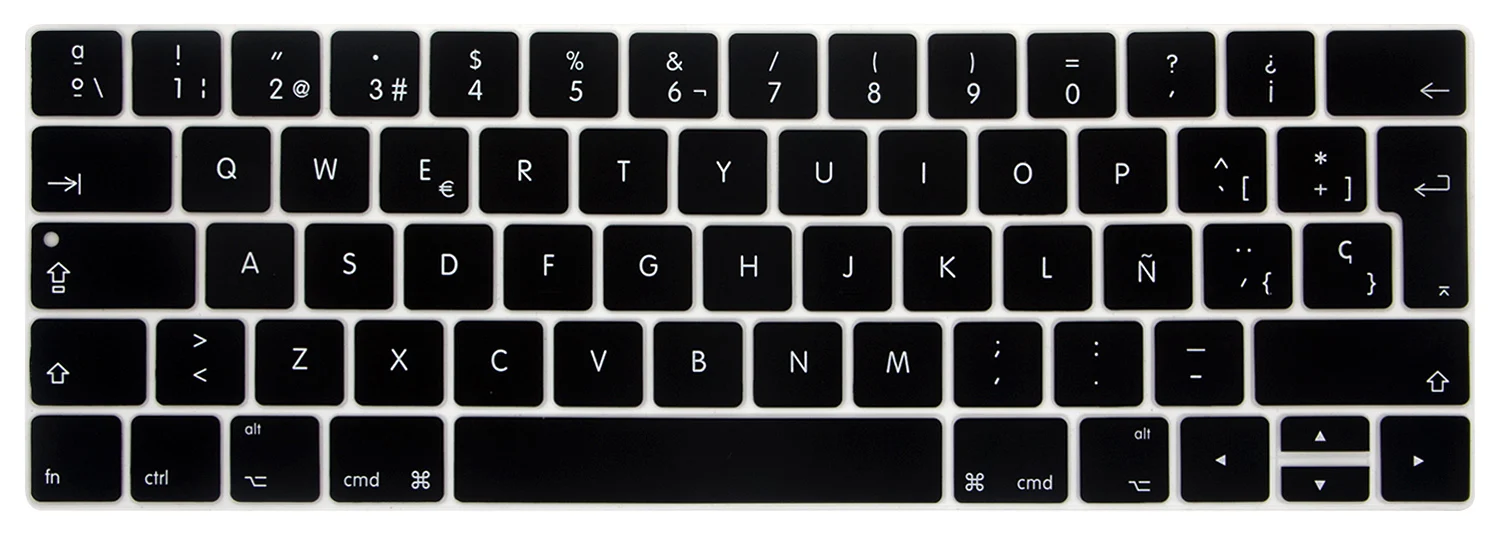 Евро/США испанский силиконовая клавиатура кожного покрова протектор для Macbook Pro 13 15 A1706 A1989 A1707 A1990 с Touch Bar - Цвет: Euro version