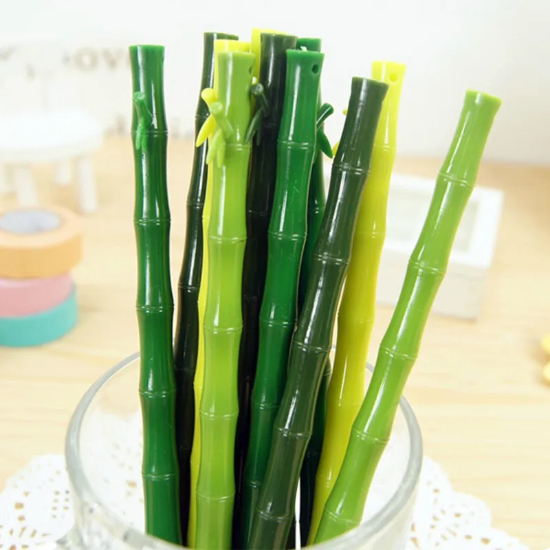 Artificial Plants Fresh bamboo pen wholesale kawaii modelling neutral black students creative felt-tip pens | Дом и сад